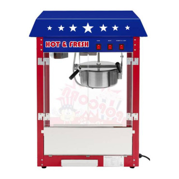 Machine voor popcorn met een blauwe piektechon 1600W