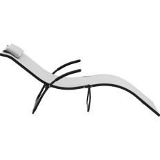 Beach Bed dele Κήπος διπλωμένο με κεφαλάρι κύματος μέχρι 160 κιλά ανοιχτό γκρι