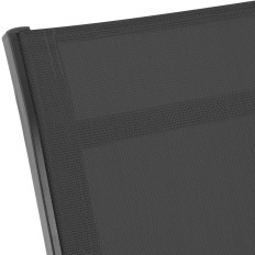 Decker de jardín con respaldo ajustable y marco de aluminio hasta 160 kg de negro