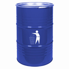Outdoor Container Bucket Prullenbak Kan Duurzaam Stalen Barrel 200L - Blauw