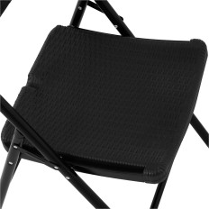 Chaise de banquet de catering pliable de jardin 52 x 36 cm noire - 4 pièces.