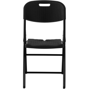 Silla de catering Banquete Jardín plegable 52 x 36 cm negro - 4 PC.