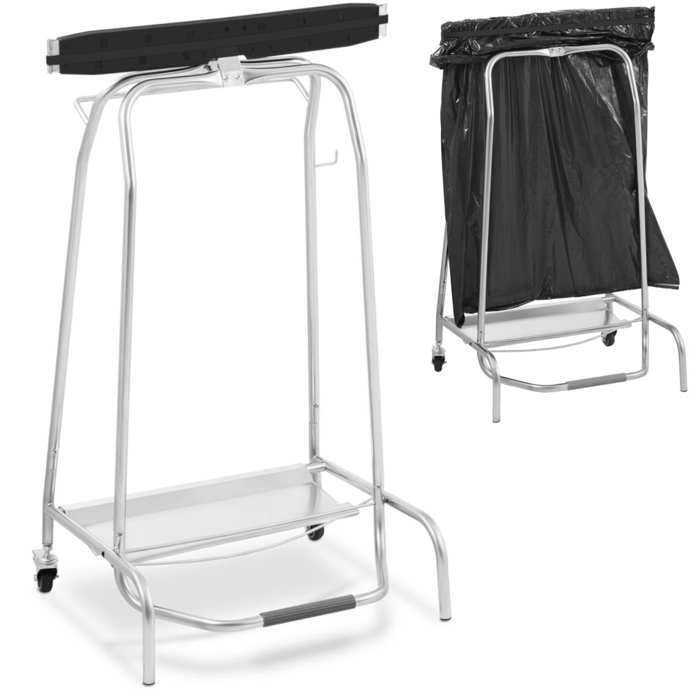 Quadro de rack para desperdício de sacos de lixo com pedal de pé