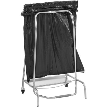 Quadro de rack para desperdício de sacos de lixo com pedal de pé