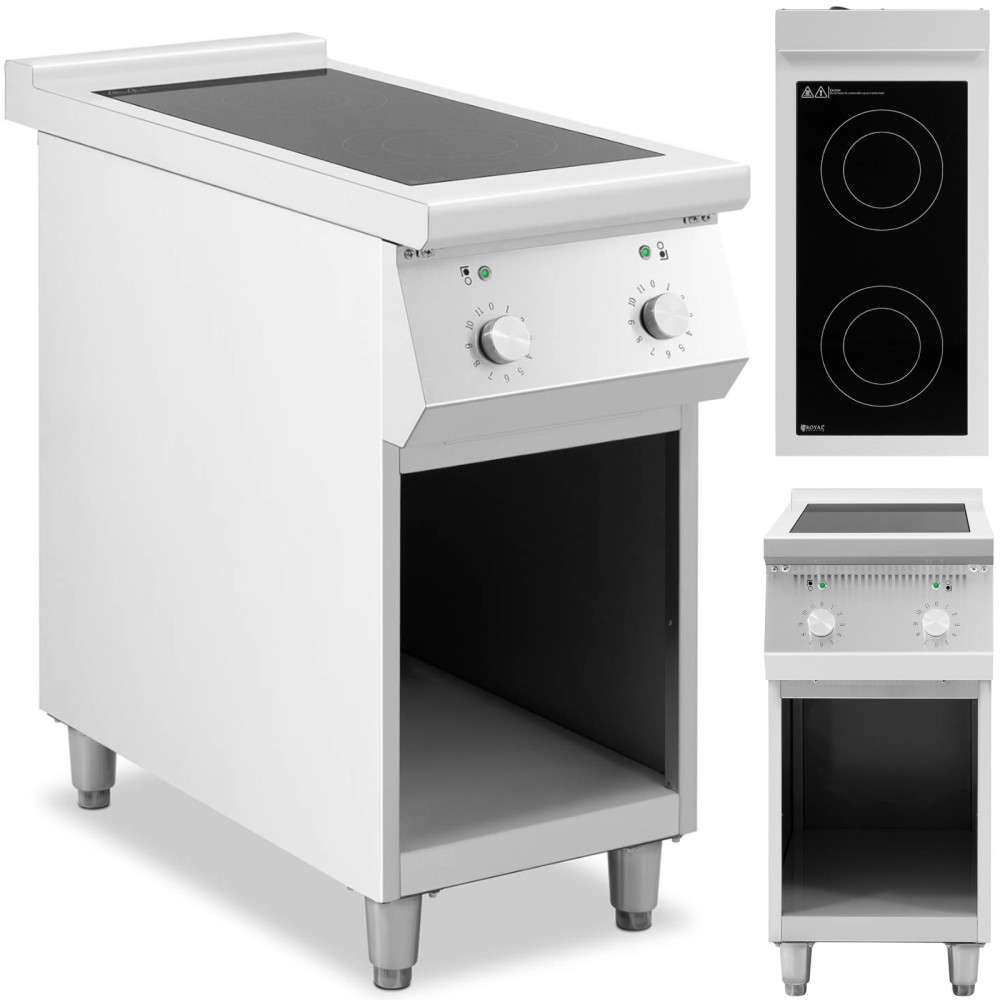 Induktion Kök 2 Freestanding Burner på en öppen bas 400 V 8500 W