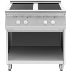 Induction kitchen 4 Freestanding burner on an open base 400 V 17000 W