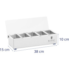 Container Barmain Arrangör för drycker för drycker med lock 5 x 0,4 l