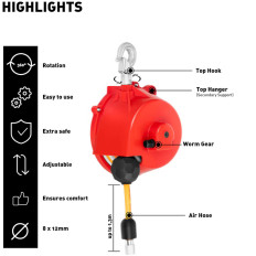 Link balanslink met 3,5 - 5 kg pneumatische slang 1,3 m