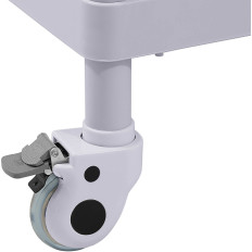 Carrello medico Laboratorio 2 scaffali 2 cassetti cestino