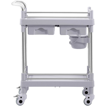 Laboratório de Trole Médico 2 prateleiras 2 gavetas cesto