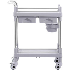 Laboratório de Trole Médico 2 prateleiras 2 gavetas cesto