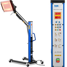 Infrared sprayer paint sprayer for drying bodywork on a 4 x 1000 tripod