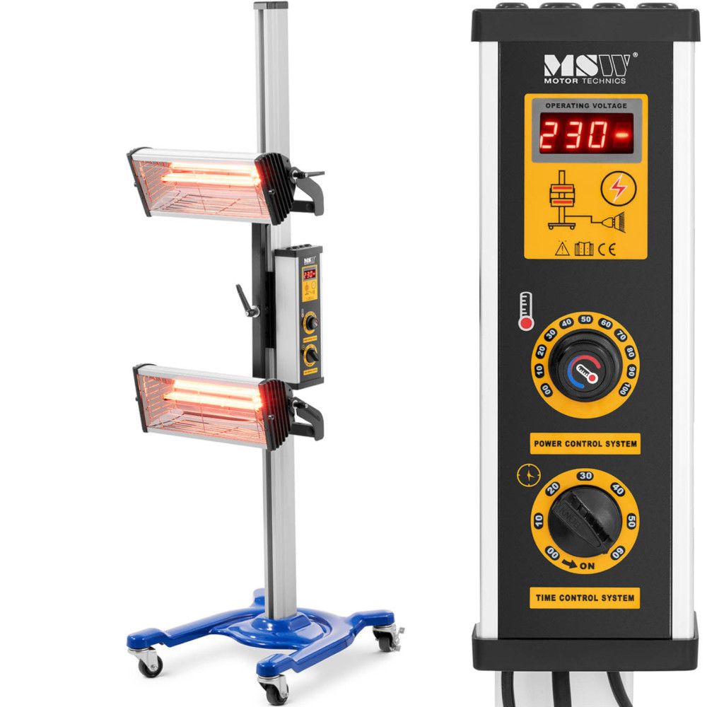 Infraraudonųjų spindulių purškimo radiatorius, skirtas kėbulo džiovinimo metu 2 x 1000 W