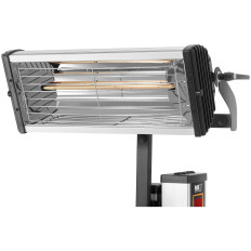 Infrarood spuitradiator voor het drogen van carrosserie op een statief 2 x 1000 W