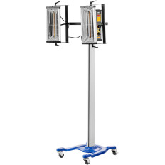 Infrarood spuitradiator voor het drogen van carrosserie op een statief 2 x 1000 W