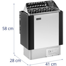 Electric Sauna Furnace 8-12 m3 tot 110C 400 V 8 kW