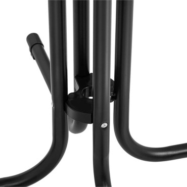 Tavolo da tavolo con granaio rotondo alto piegato. 70 cm di alta qualità 110 cm nero