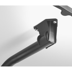 Mesa de mesa con granero redondo alto plegado. 80 cm altura 110 cm gris