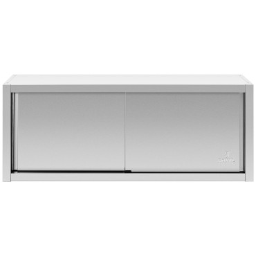 Catering garderobe med skydedøre stål 150 x 45 x 60 cm