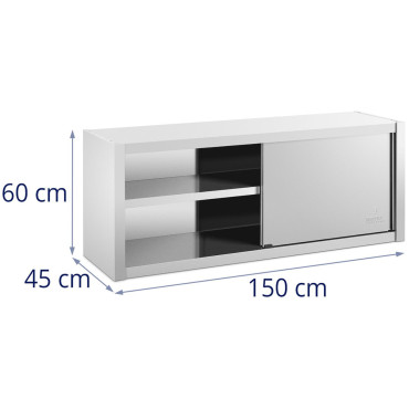 Maitinimo drabužių spinta su stumdomomis durimis Steel 150 x 45 x 60 cm
