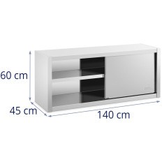 Gostinska garderoba z drsnimi vrati 140 x 45 x 60 cm