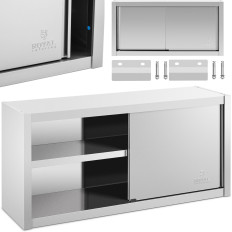 Catering Skříň s posuvnými dveřmi ocel 120 x 45 x 60 cm