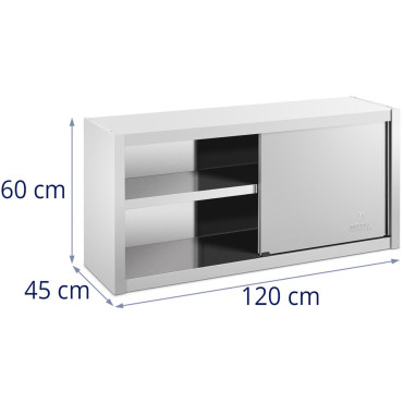 Armario de catering con puertas correderas de acero 120 x 45 x 60 cm