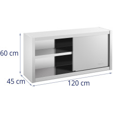 Gostinska garderoba z drsnimi vrati jekla 120 x 45 x 60 cm