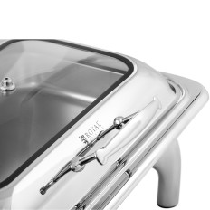 Table dish for paste with cover with GN 1/1 8.5 L window