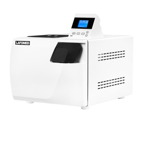 Lafomed Autoklave Compact Line LFSS23AC 23 L klasse B med printer — fra siden
