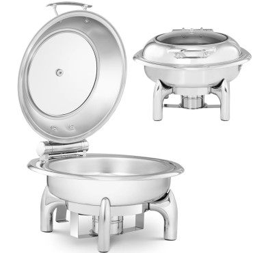 Round food heater for a...