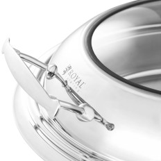 Riscaldatore del cibo rotondo per una pasta con una copertura con una finestra wed. 39 cm 5,5 l