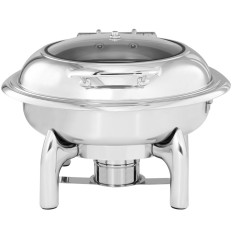 Okrogla grelec hrane za pasto s pokrovom z oknom sroj. 39 cm 5.5 l