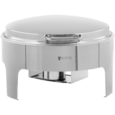 Aquecedor de mesa redondo para uma pasta com uma capa de casas. 39 cm 5,8 l