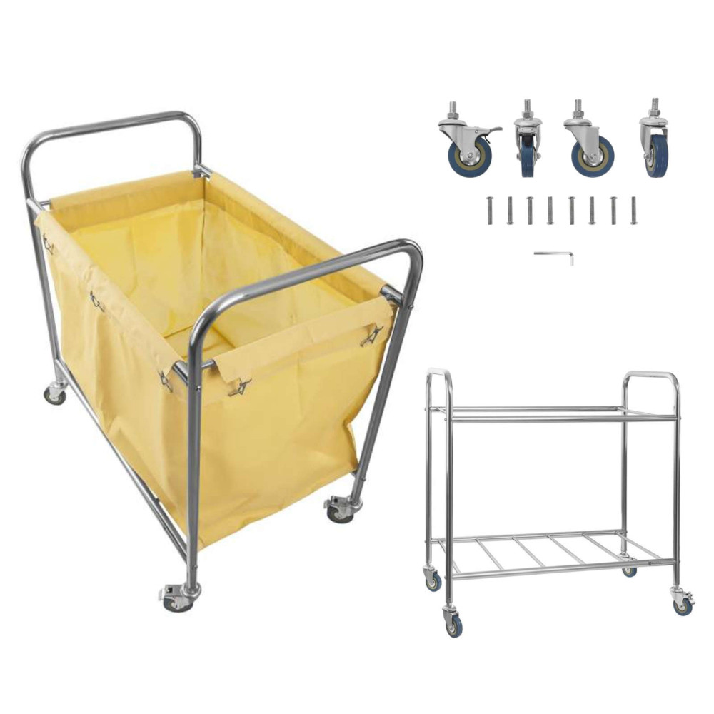 Trolley voor vuile was roestvrij staal 250L