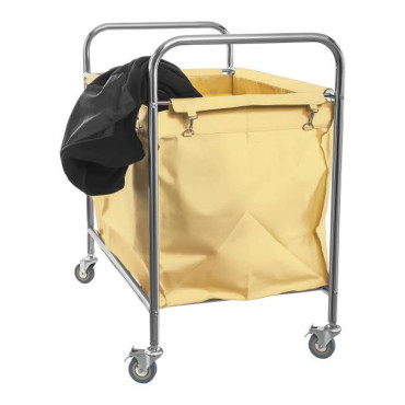Carrello per lavanderia sporca in acciaio inox 250L