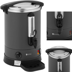 Vodná voda voda s dvojitými stenami a návrat 13,5 l 2500 v sivej