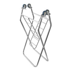 Chariot à linge sale pliable en acier inoxydable 200L