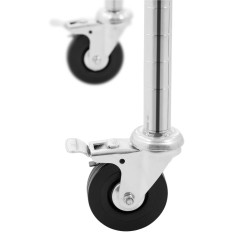 Étagères de fil de l'entrepôt sur roues 5 étagères jusqu'à 50 kg 60x45x186 cm