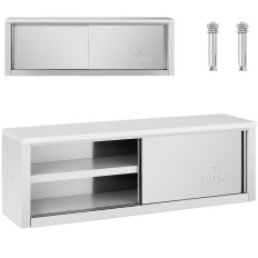 Armadio di catering con ante scorrevoli acciaio 150 kg 150 x 40 x 50 cm