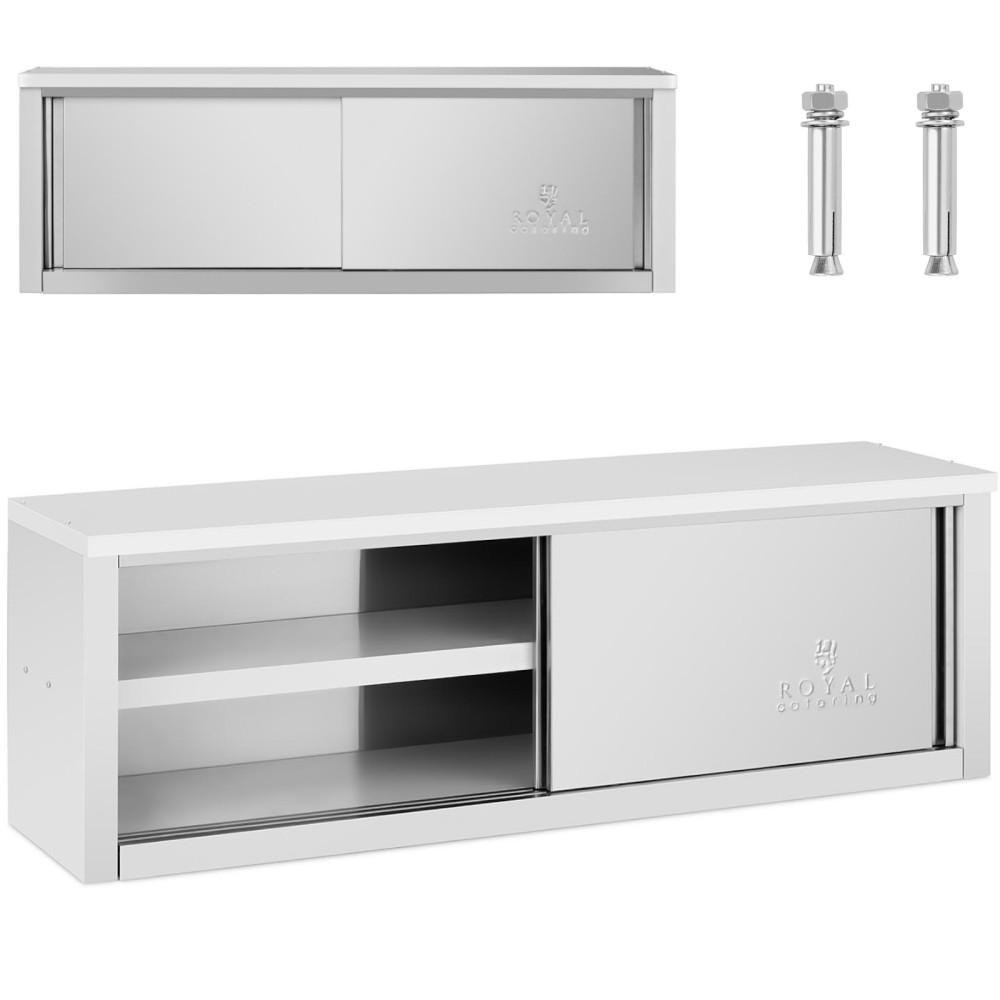 Catering garderobe med skydedøre Stål 150 kg 150 x 40 x 50 cm