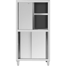 Catering Garderob Lager Rostfritt Stål Dörrdörr 120 kg 100 x 50 x 180 cm