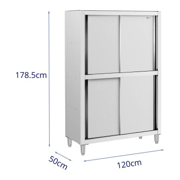 Catering wardrobe Warehouse stainless steel Door door 120 kg 120 x 50 x 180 cm