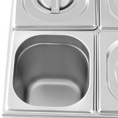 BEMAR-Gerichte für Gerichte Heizbuffet 6 x GN 1/6 600 W