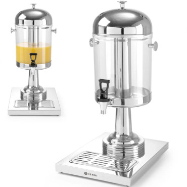 Dispensador dispensador para sucos e bebidas resfriado por gelo 8L - Hendi 425299