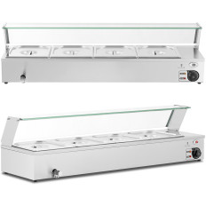 Πιάτα Bemar για πιάτα θέρμανσης μπουφέ με κάλυμμα 4 x gn 1/2 2000 w