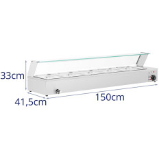 Bemar jedi za jedilni bife z ščitom 5 x GN 1/2 2000 W