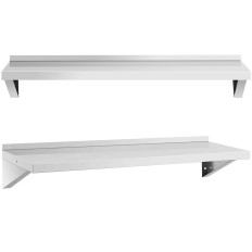 Tablette murale suspendue cuisine en acier jusqu'à 80 kg 120 x 40 cm