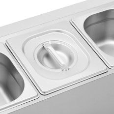 Spisesteder Display 3 x GN 1/6 5,7 l + containere med låg