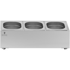 Lojas de jantar Exibição 3 x GN 1/6 5,7 L + Recipientes com tampas